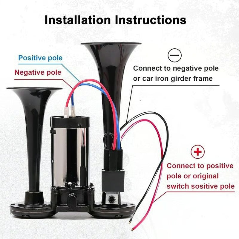 🚨135dB Super Loud 12V Train Air Horn – Safe, Durable & Easy Install! 🚛🎺