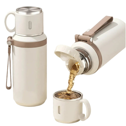 🥤❄️1PCS 600ml 316 stainless steel vacuum insulated bottle, 21oz double-walled insulated cup with dual lids