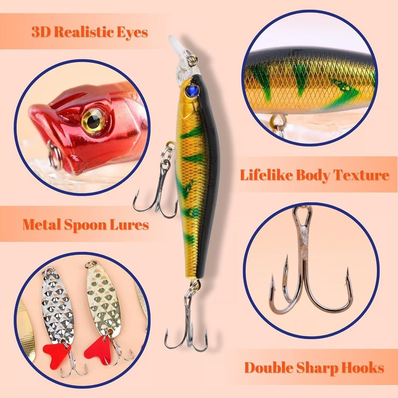 🏆2025 Christmas Hot Sale⚡ 2025 Fishing Advent Calendar - 24 Days of Fishing Lures & Gifts