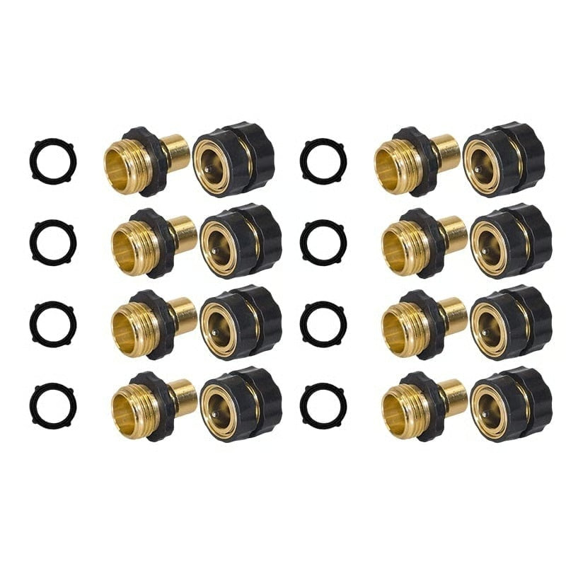 💧3/4 Inch Garden Hose Quick Connector 4 Sets/bag