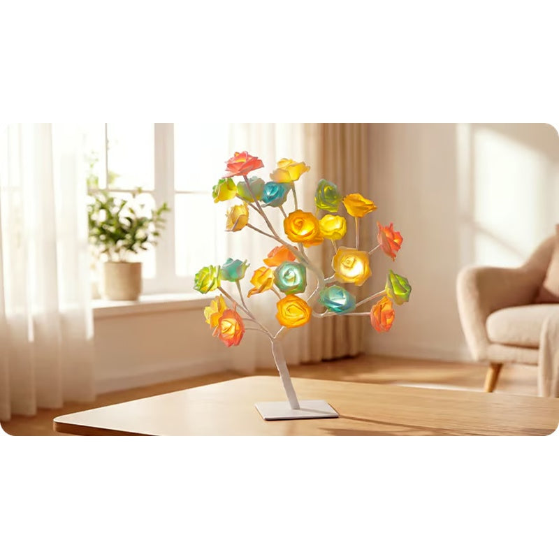 📢📢50% OFF！！⏰🌹Rose Flower Design Tree Night Light🌟
