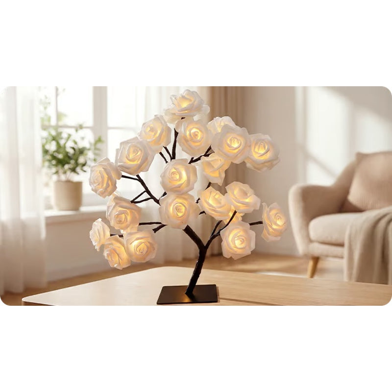 📢📢50% OFF！！⏰🌹Rose Flower Design Tree Night Light🌟