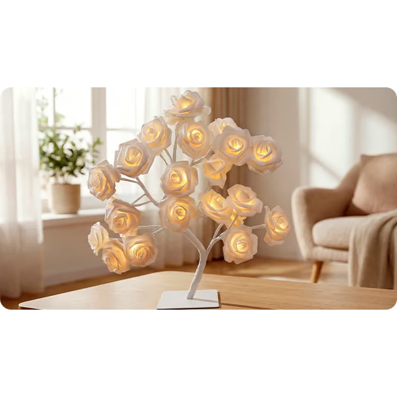 📢📢50% OFF！！⏰🌹Rose Flower Design Tree Night Light🌟