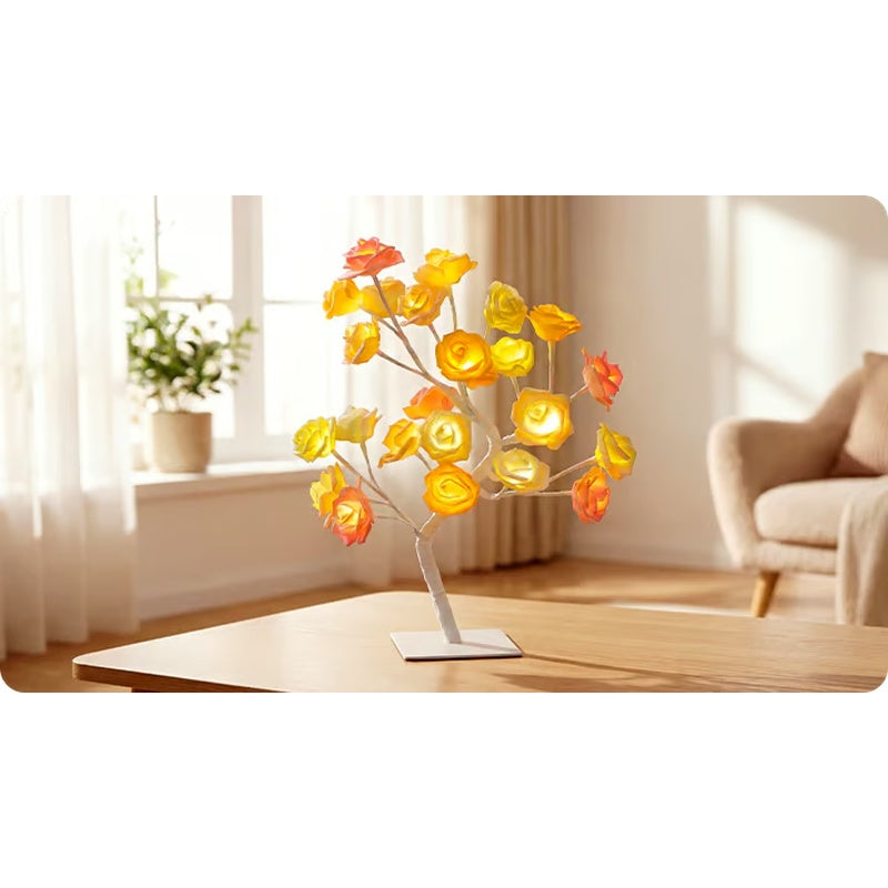 📢📢50% OFF！！⏰🌹Rose Flower Design Tree Night Light🌟