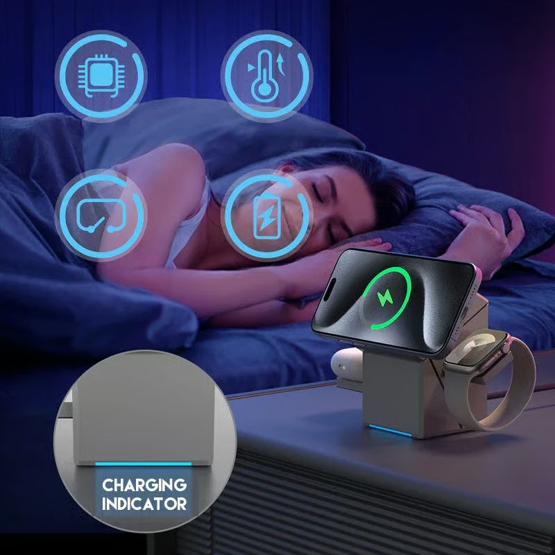 58 % OFF🔥Hot Sale Offers-3-in-1 Foldable Magnetic Wireless Charging Station