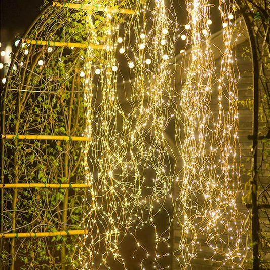 🎅🔥8 Modes 100-600 Christmas LED Firefly Twinkle String Lights