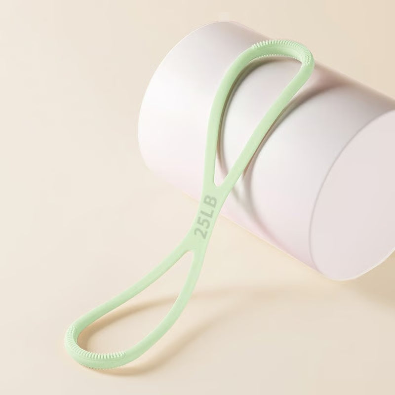 🌸 8-Shaped Silicone Resistance Band with Massage Grip