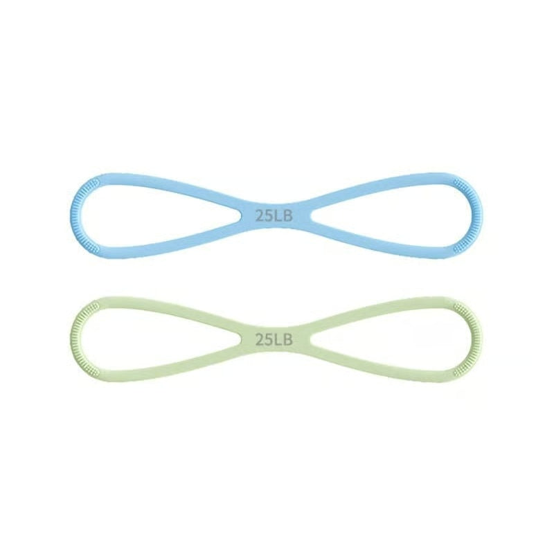 8-Shaped Silicone Resistance Band with Massage Grip