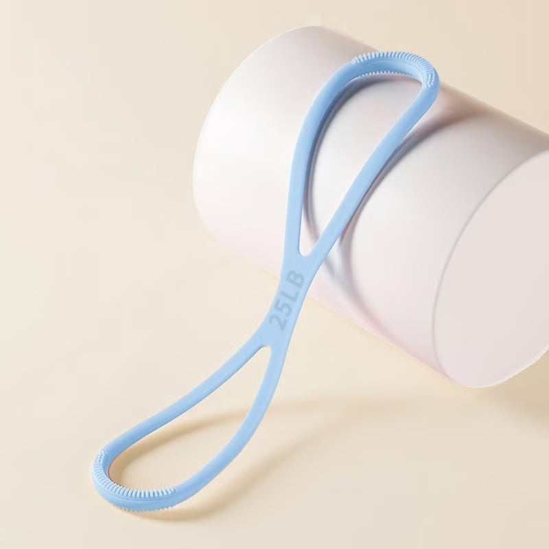 8-Shaped Silicone Resistance Band with Massage Grip