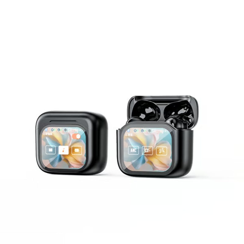 AI Translator Earbuds with Smart Display
