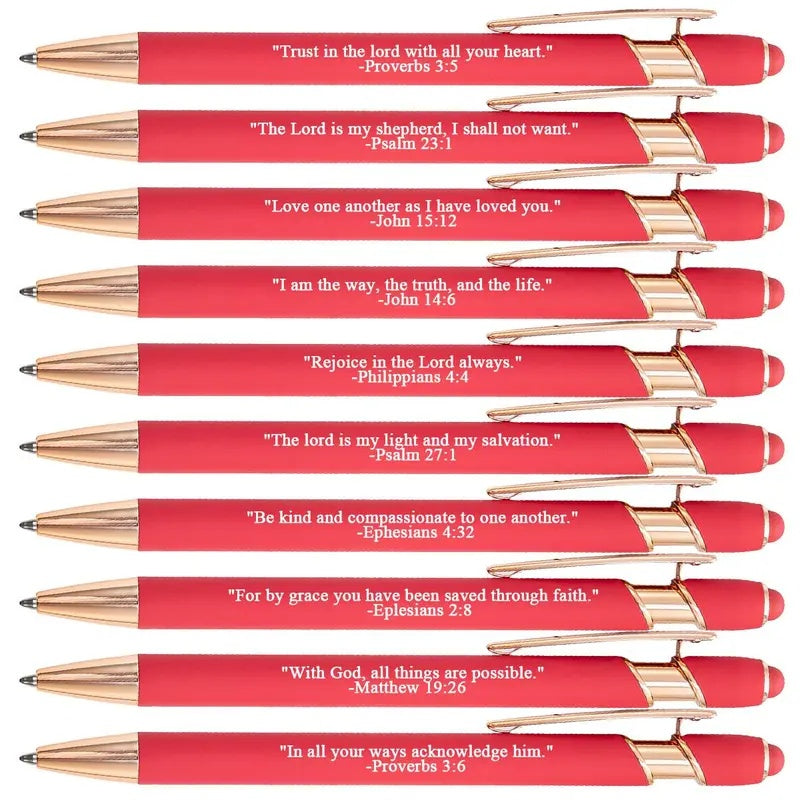 Bible Verse Ballpoint Pen Set (10PCS)
