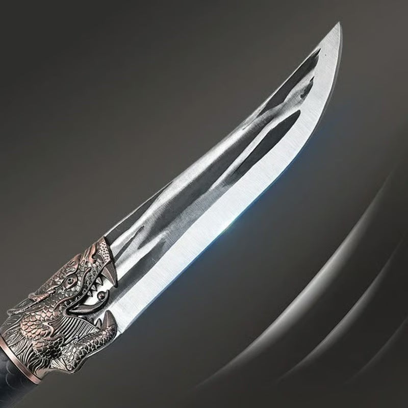 🔪Bone-cutting knife with dragon decoration and scabbard🍽️