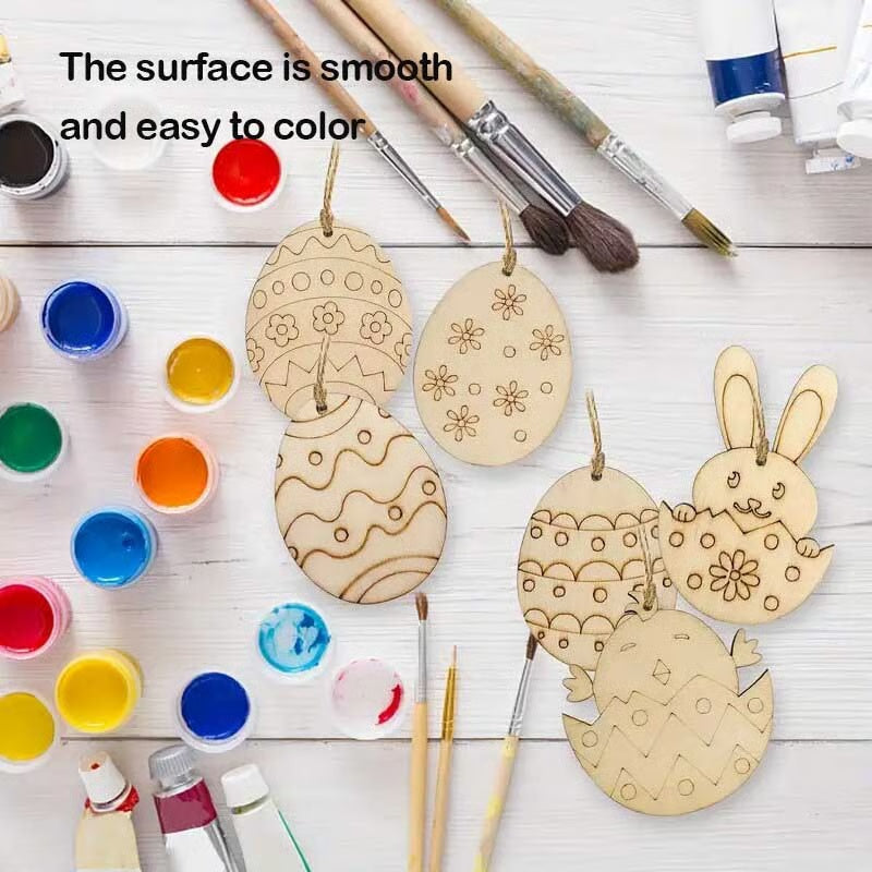 DlY Easter Wood Egg Slices