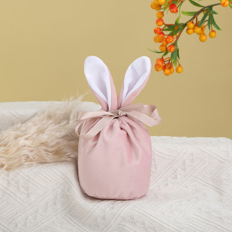 Easter Bunny Velvet Basket