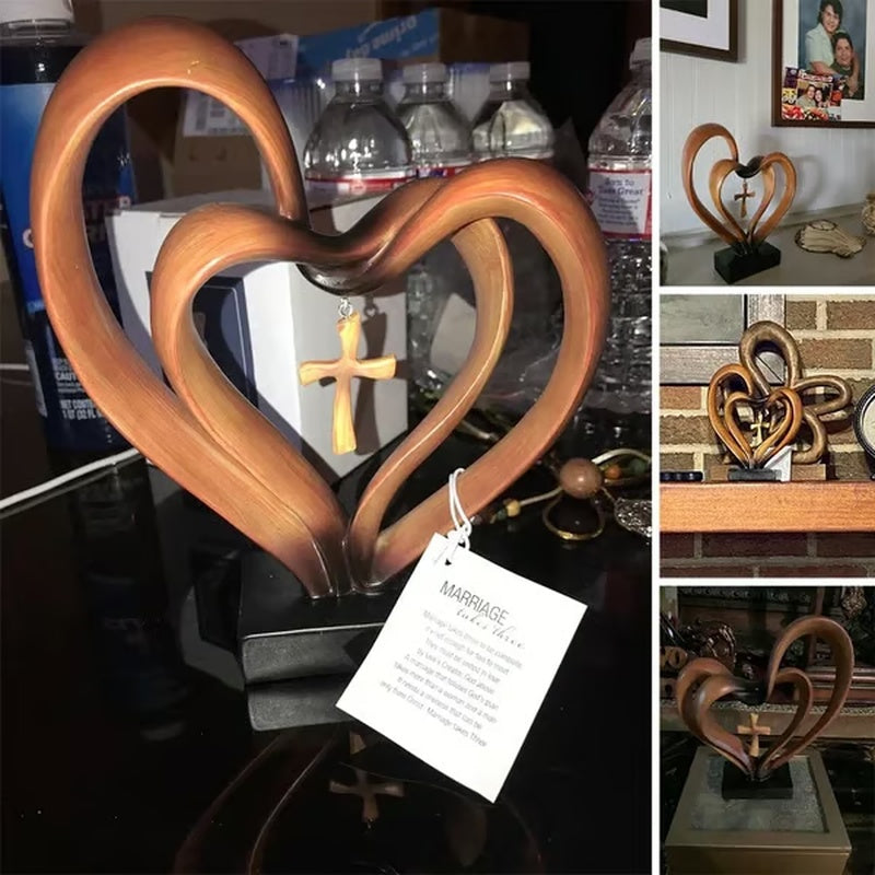 🔥 Easter Jesus Entwined Hearts Cross💞