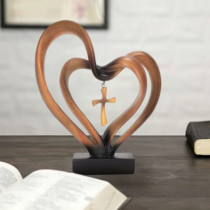 🔥 Easter Jesus Entwined Hearts Cross💞
