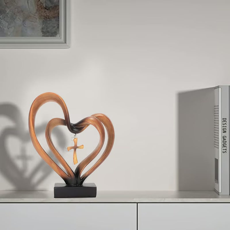 🔥 Easter Jesus Entwined Hearts Cross💞