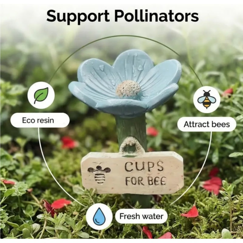 🌸Flower-shaped resin bee watering station🐝💧