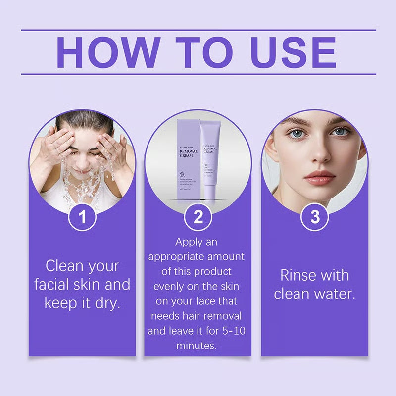 🔥Gentle and Painless Facial Hair Removal Cream