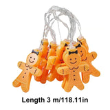 Gingerbread Man String Lightsholiday Atmosphere Giftschristmas LED Lights