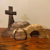 Handmade Jesus Tomb Easter Scene Wooden Decoration Style 1
