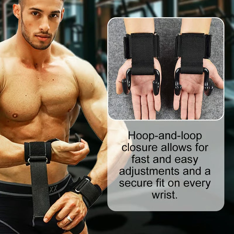 🔥Heavy Duty Weight Lifting Wrist Hook Straps