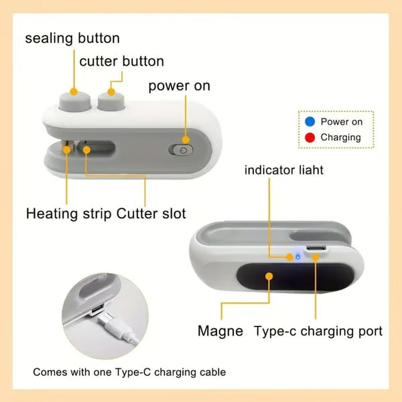 🏆Hot Sale🔥 2-in-1 Mini Bag Sealer