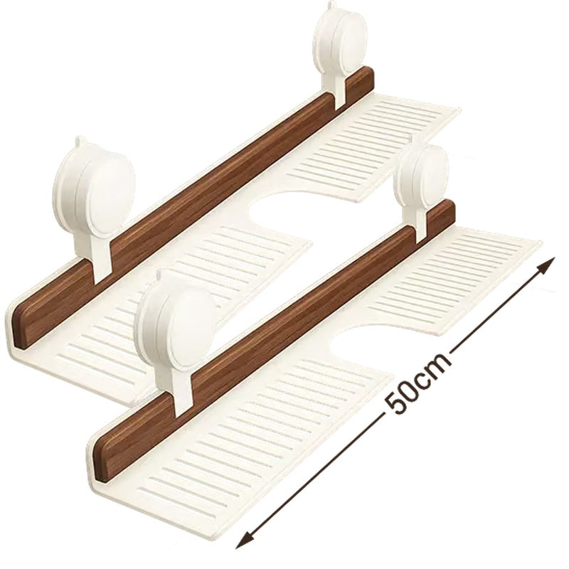 🔥Hot selling💥 Walnut Bathroom, Kitchen Suction Cup Shelf