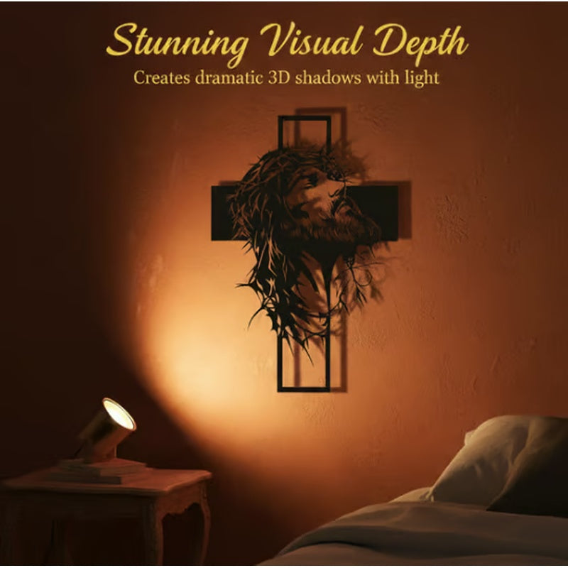 🔥🔥Jesus Cross Iron Sign Christ Wall Art Decor✝️🖼️ Elevate Your Space with Spiritual Elegance 🙌✨