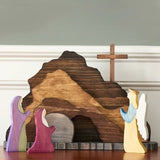Jesus Tomb-Easter Scene Wooden Decoration Style 2