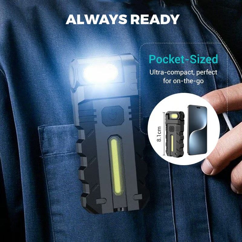 LED work light with 180° rotating head