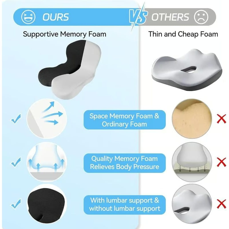 🎁Limited sale 50% discount🎁【Ergonomic design】Non-Slip Memory Foam Seat 💕For the most comfortable driving💕