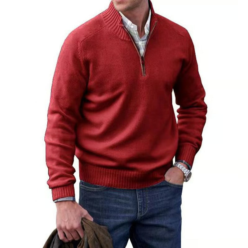 Men's Zipper Basic Sweater
