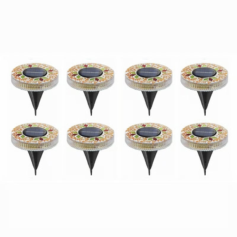 Mosaic Solar Disk Lights