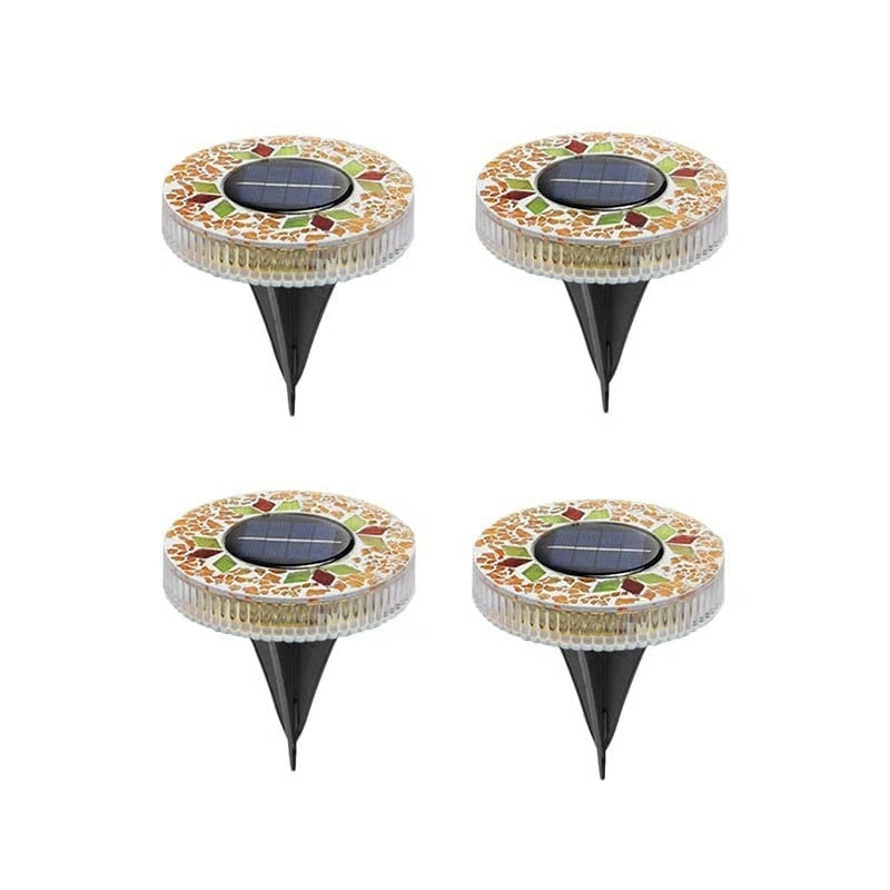 Mosaic Solar Disk Lights